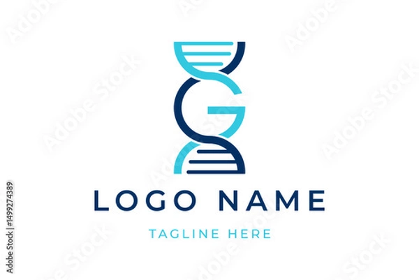 Fototapeta Letter G dna logo vector image