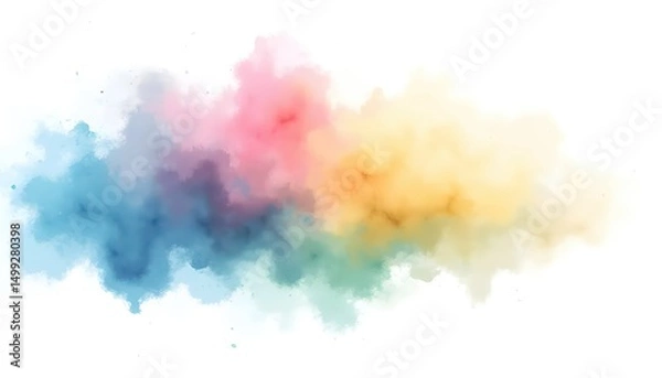 Fototapeta  a picture of a colorful cloud background with a white background,