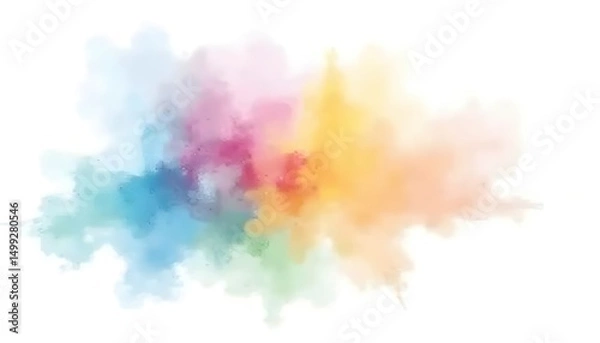 Fototapeta  a picture of a colorful cloud background with a white background,