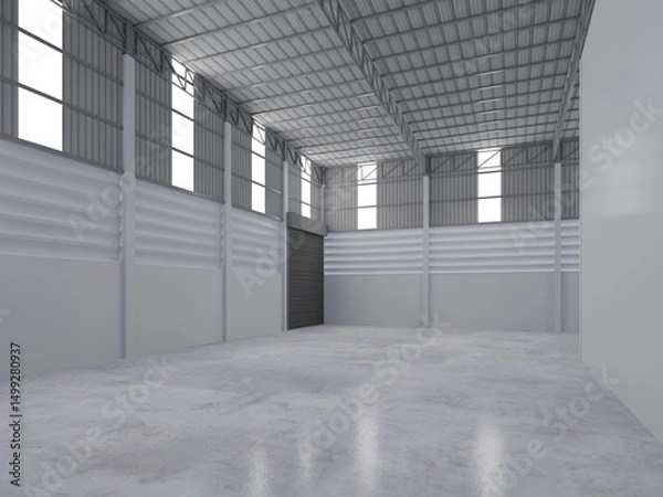 Obraz 3d rendering of interior warehouse