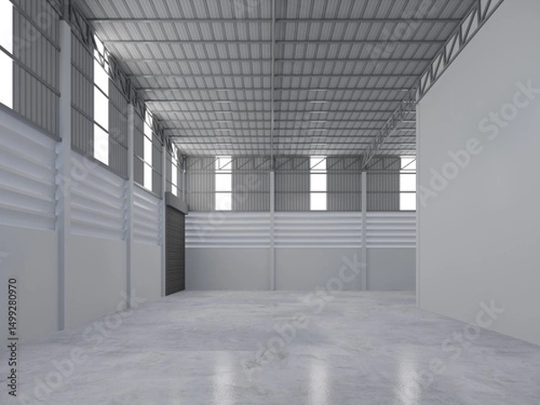 Obraz 3d rendering of interior warehouse