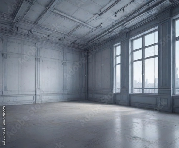 Obraz Blueprint photo effect mockup background with empty space for design  Architectural, engineering concept ,  structure,  isometric,  background