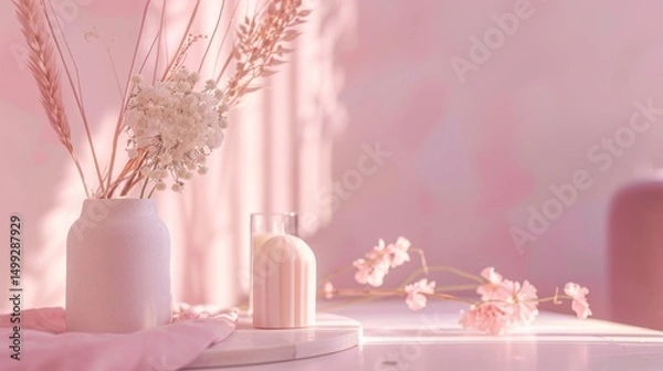 Fototapeta Soft Pastel Gradient Background – Elegant Aesthetic for Beauty and Lifestyle Ads