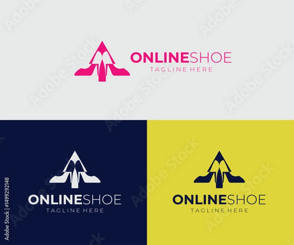 Obraz Shoe shop logo template vector,