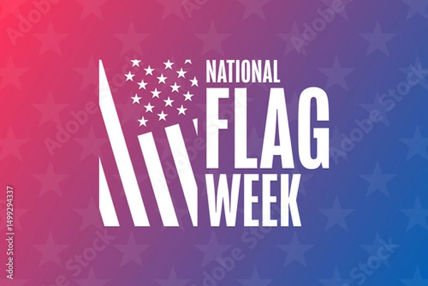 Fototapeta National Flag Week. Holiday concept. Template for background, banner, card, poster with text. Vector EPS10 illustration.