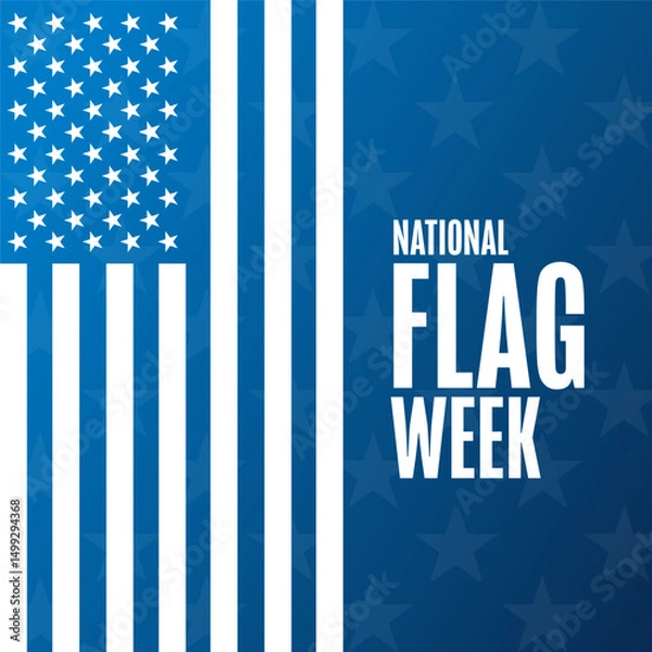 Fototapeta National Flag Week. Holiday concept. Template for background, banner, card, poster with text. Vector EPS10 illustration.