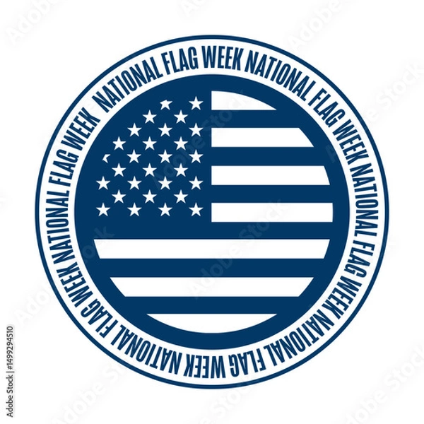 Obraz National Flag Week. Holiday concept. Template for background, banner, card, poster with text. Vector EPS10 illustration.