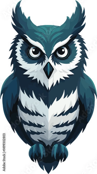 Obraz owl with blue eyes