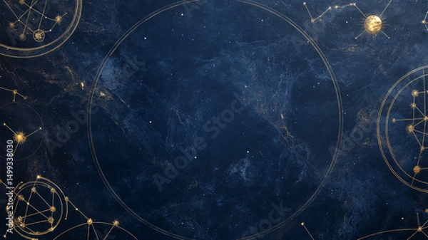 Fototapeta Enchanting celestial harmony design featuring magical star map