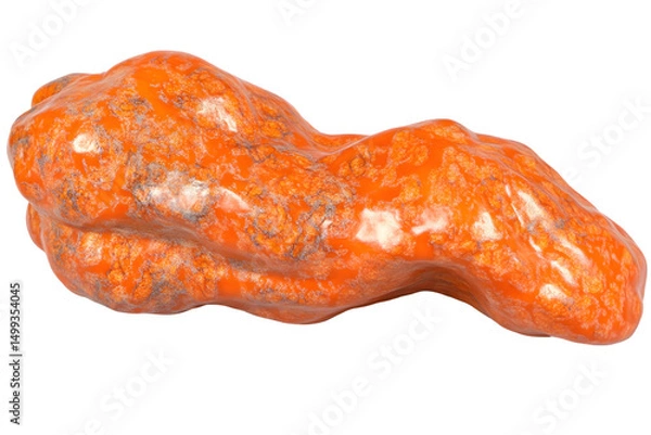 Obraz Spicy orange pepper.  Irregular shape.  Vibrant color.  Rough texture