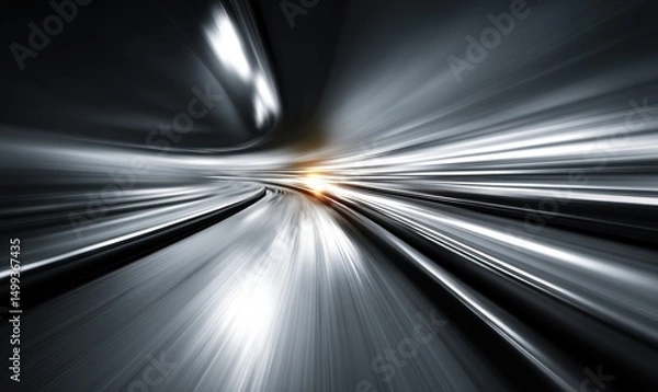 Fototapeta Prędkość i ruch w tunelu