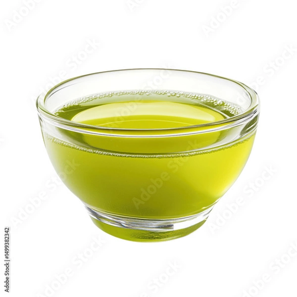 Fototapeta glass bowl of lime juice on isolated transparent background