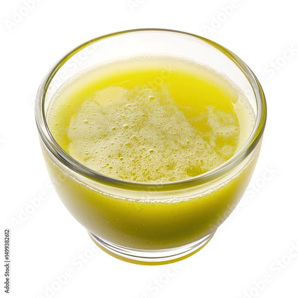 Fototapeta glass bowl of lime juice on isolated transparent background