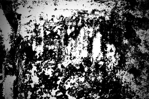 Fototapeta black and white abstract background illustration,Abstract black and white pixelated fabric texture with grainy halftone pattern.