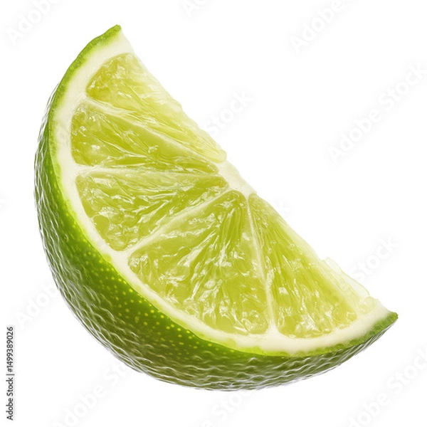 Fototapeta lime slice isolated on transparent background