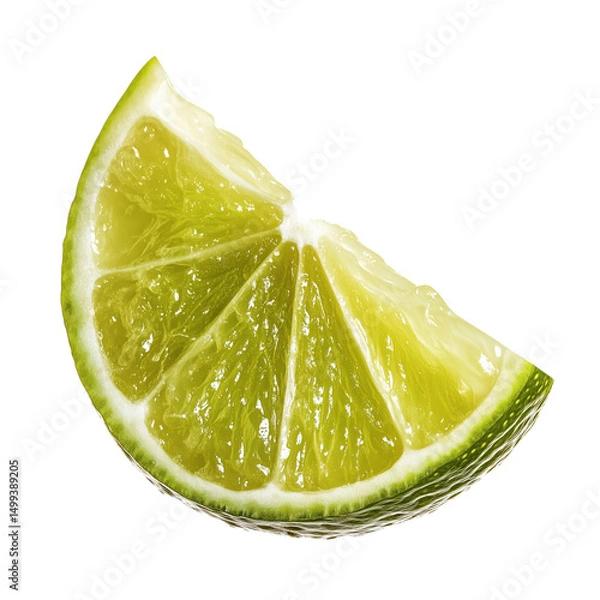 Fototapeta lime slice isolated on transparent background