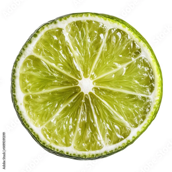 Fototapeta lime slice isolated on transparent background