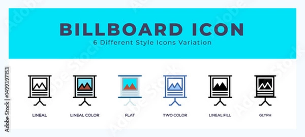 Fototapeta Billboard icon vector for web. and mobile app