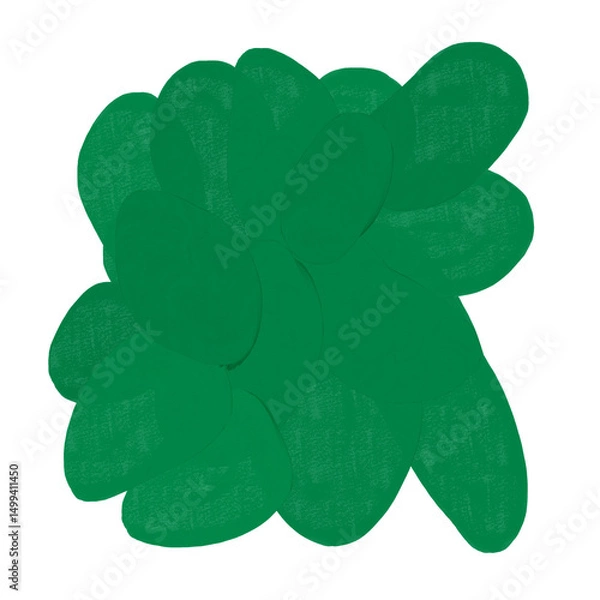 Obraz Abstract textured paint shapes solid gouache style collage elements