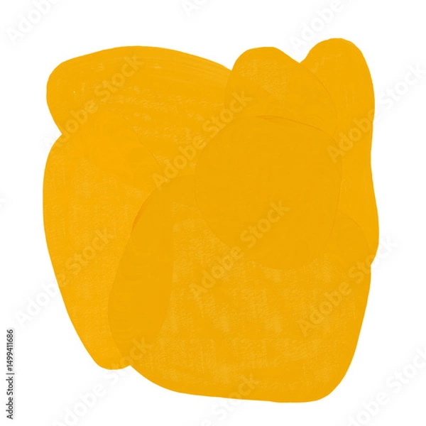 Obraz Abstract textured paint shapes solid gouache style collage elements