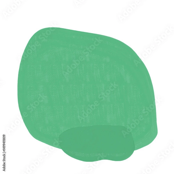 Obraz Abstract textured paint shapes solid gouache style collage elements