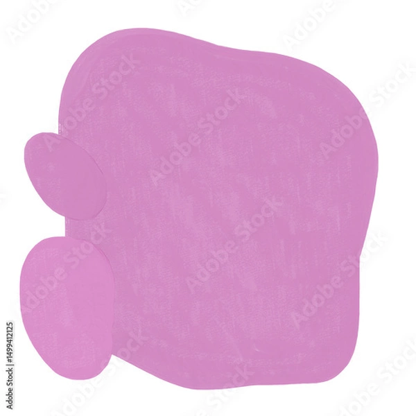 Fototapeta Abstract textured paint shapes solid gouache style collage elements