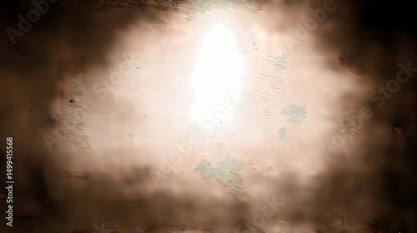 Fototapeta Celestial Light Breaking Through Dark Clouds in a Dramatic Sky