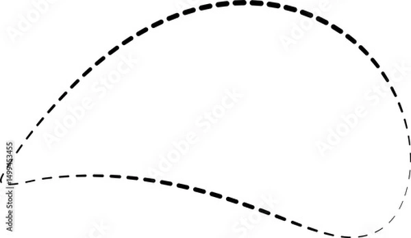 Obraz Circle shape dashed line. Geometric element