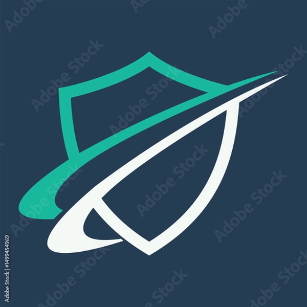 Fototapeta Shield logo design, protect logo design.