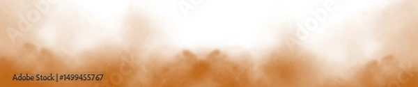 Obraz PNG fog texture isolated on transparent background, Beautiful swirling Orange color smoke, Special effect of steam, Vector isolated smoke