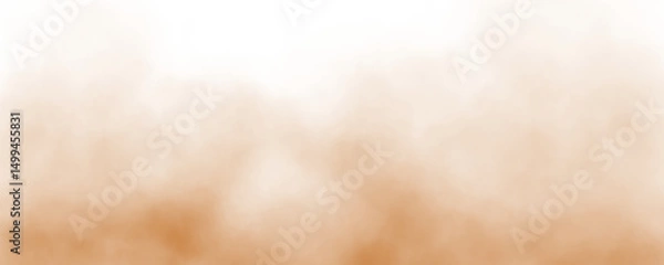 Obraz PNG fog texture isolated on transparent background, Beautiful swirling Orange color smoke, Special effect of steam, Vector isolated smoke