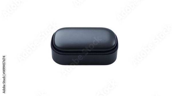 Fototapeta A high-resolution image of a single headphone case, centered in the frame, white background --ar 16:9