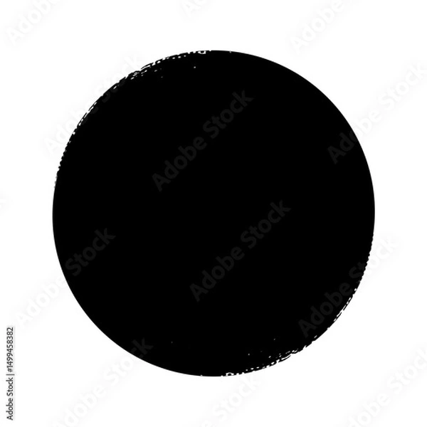 Fototapeta Black circle for label, sticker, sale, price, tag decorative element