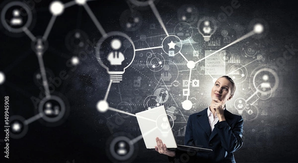 Fototapeta E-business and networking