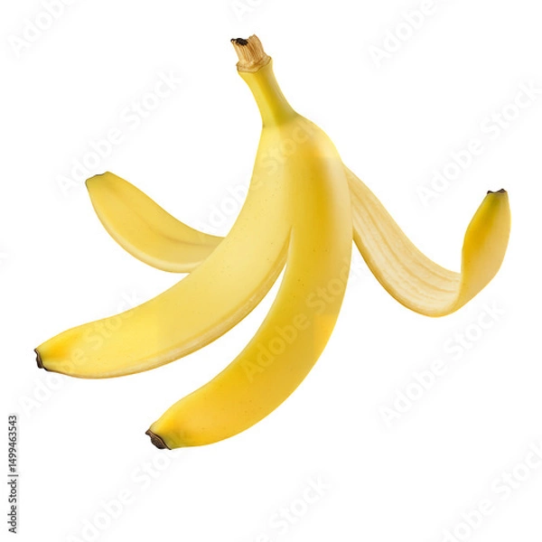Obraz Peeled Banana with Peels in Motion