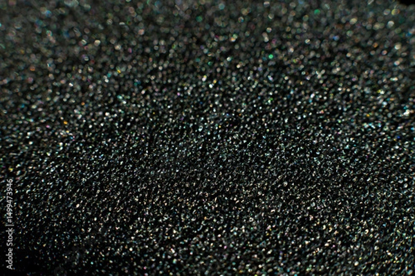 Obraz Close-up macro shot with shallow depth of field. Frozen bubbles of polyethylene foam. Sponge in extreme close-up