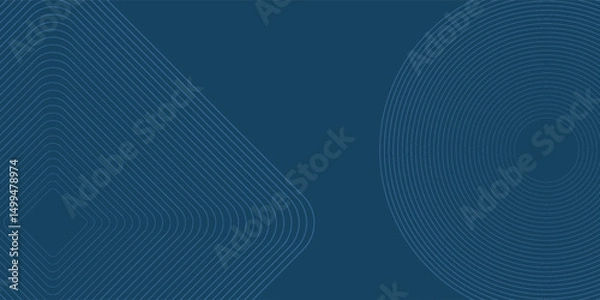 Fototapeta Dark blue background. Modern line stripes curve abstract presentation background. Luxury paper cut background. Abstract decoration, golden pattern, halftone gradients,