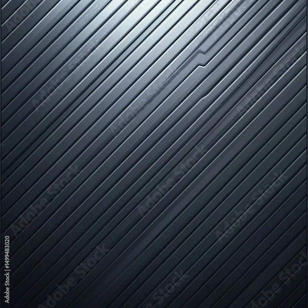 Fototapeta Diagonal metallic lines create a modern, abstract pattern with a sleek, reflective surface.