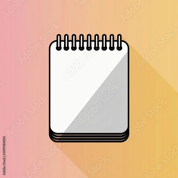 Fototapeta Calendar with a white background and a spiral binding