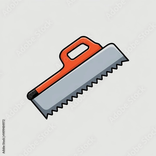 Fototapeta Cartoon image of a tool that looks like a hammer and a saw