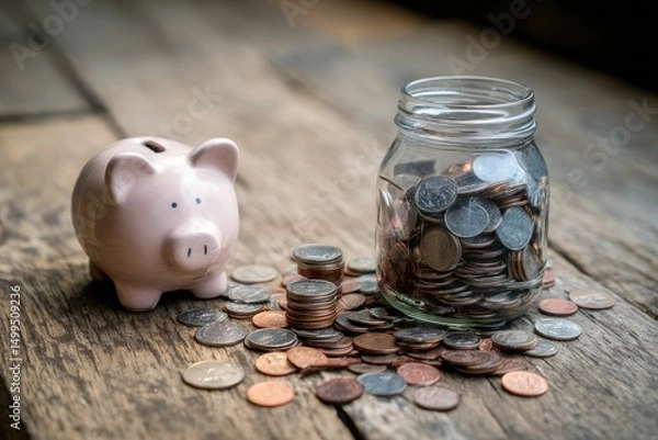 Fototapeta A budget plan for setting aside money for an emergency fund