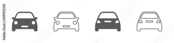 Obraz Set of car icon. Car. Car symbol. Machine signs for applications and web sites. Vector illustration.
