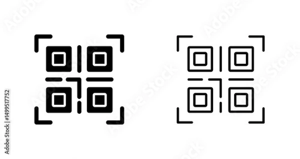 Fototapeta QR Code Vector Icon