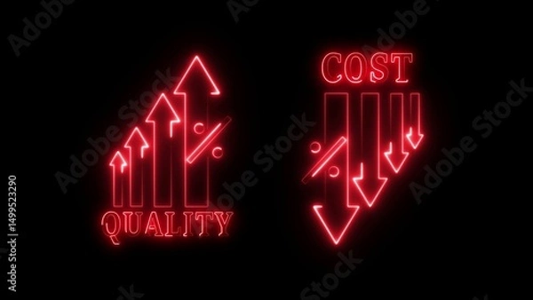 Obraz quality vs cost concept