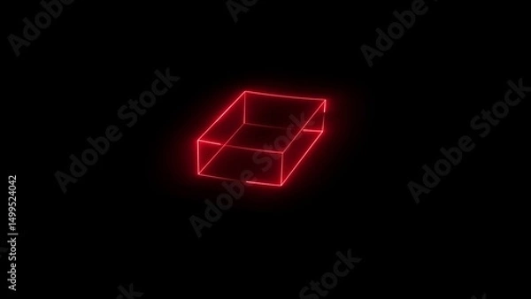 Fototapeta red cube loop