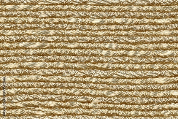 Fototapeta Seamless twisted natural Satin fibers rope, showcasing its texture and pattern. The strands are tightly woven, creating a uniform and sturdy appearance, ideal for nautical or rustic themes.