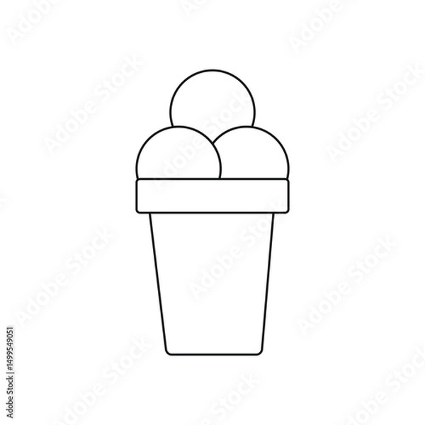 Obraz ice cream in a basket
