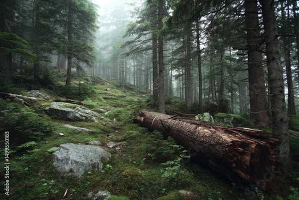 Fototapeta Write a story about a forest that remembers every visitor