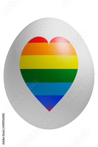 Obraz Rendered easter egg with a flag of the peace sign on the surface.