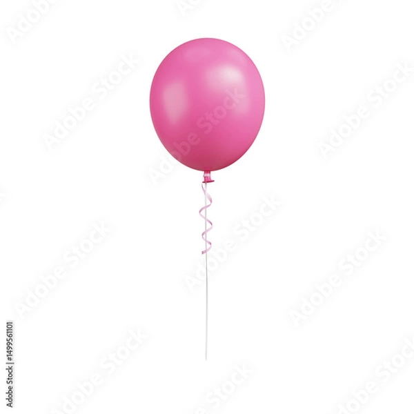 Obraz pink balloon isolated on transparent background 